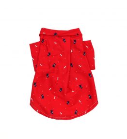 Camisa roja con diseño de perrito