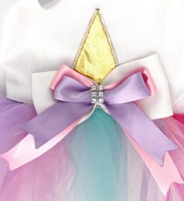 Vestido para perro con diseño de unicornio