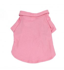 Playera tipo polo para perro en color rosa