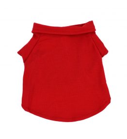 Playera tipo polo para perro en color rojo