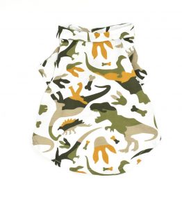 Camisa para perro con estampado de dinosaurios