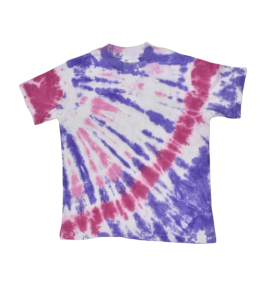 Match playera tie dye rosa-morado para perro y humano