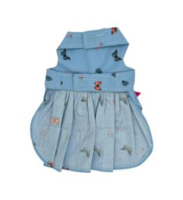 Vestido para perro con estampado de mariposas
