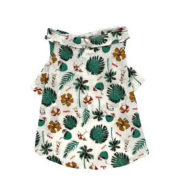 Camisa para perro con estampado de palmeras
