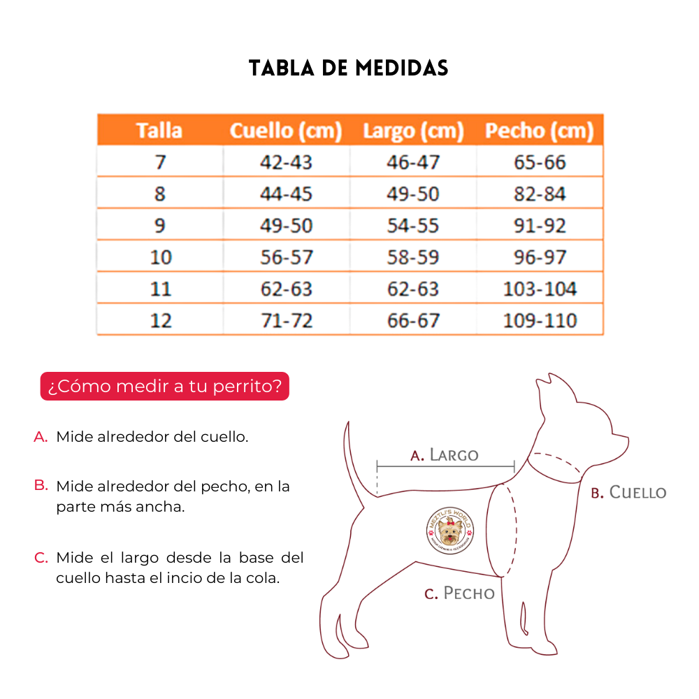 Medidas Camisa Mexicana