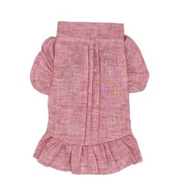Vestido rosa de lino para perro